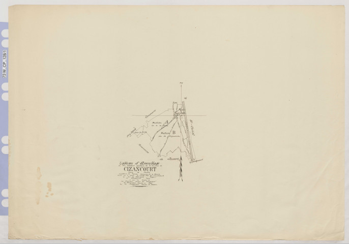 Plan du cadastre rénové - Cizancourt : tableau d'assemblage (TA)
