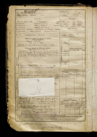 Mutel, Alcide Sylvain, né le 21 juillet 1882 à Beauquesne (Somme), classe 1902, matricule n° 18, Bureau de recrutement d'Abbeville