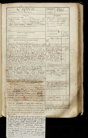 Crépin, Oswald Nicolas Eugène, né le 06 décembre 1889 à Chépy (Somme), classe 1909, matricule n° 1199, Bureau de recrutement d'Abbeville
