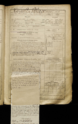 Hurault de Vibraye, Louis Marie Gabriel François Régis, né le 03 janvier 1882 à Lyon (Rhône), classe 1902, matricule n° 619, Bureau de recrutement d'Abbeville