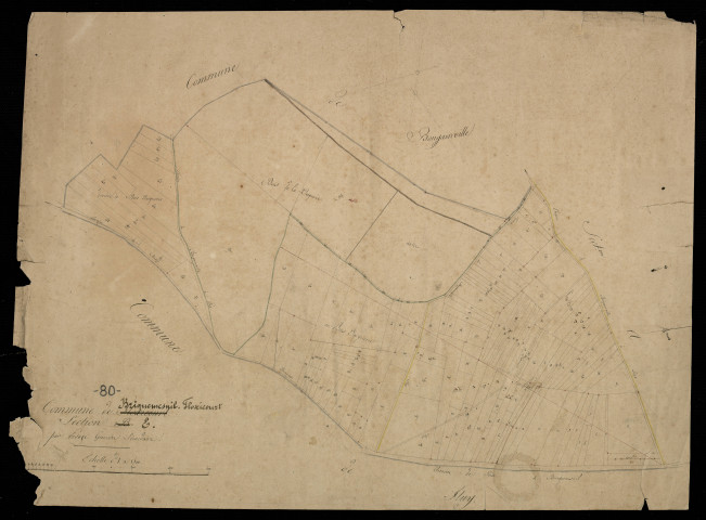 Plan du cadastre napoléonien - Briquemesnil-Floxicourt (Floxicourt) : B (devenue section E pour la commune de Briquemesnil-Floxicourt)
