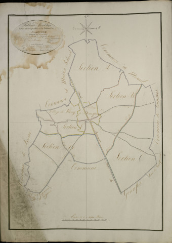 Plan du cadastre napoléonien - Domqueur (Dompqueur) : tableau d'assemblage