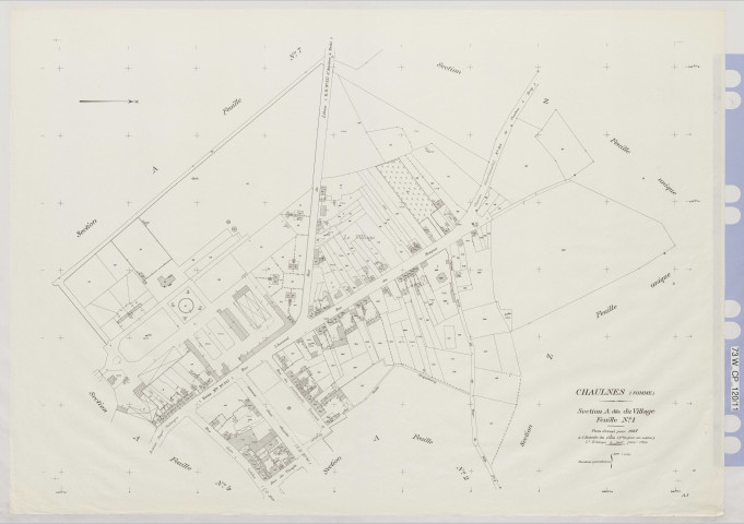 Plan du cadastre rénové - Chaulnes : section A1