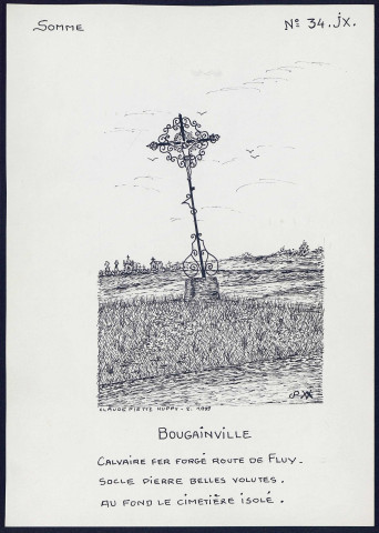 Bougainville : calvaire en fer forgé - (Reproduction interdite sans autorisation - © Claude Piette)