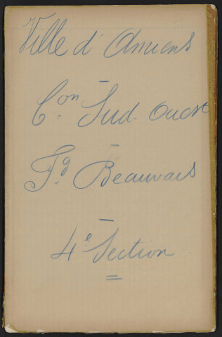 Liste électorale : Amiens, 4ème Section (Faubourg de Beauvais)