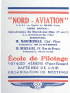 Nord Aviation [...] aérodrome de Berck-sur-Mer. Ecole de pilotage, voyages aériens (France étranger, baptêmes de l'air, organisation de meeting