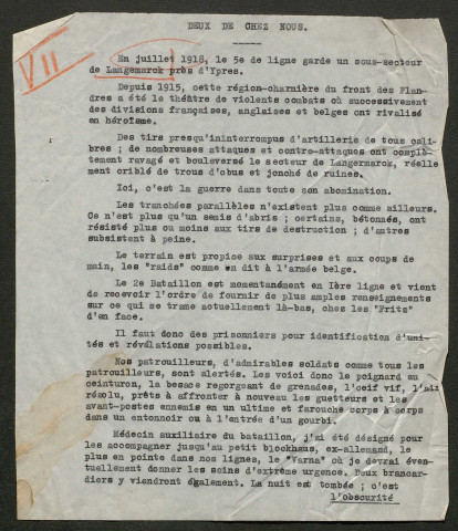 Témoignage de Anonyme 19 (Médecin auxiliaire) et correspondance avec Jacques Péricard