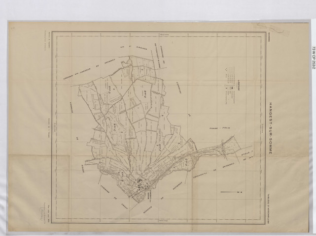 Plan du cadastre rénové - Hangest-sur-Somme : tableau d'assemblage (TA)