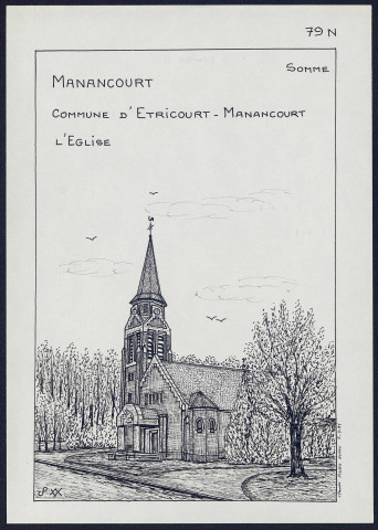 Manancourt (commune d'Etricourt-Manancourt) : l'église - (Reproduction interdite sans autorisation - © Claude Piette)