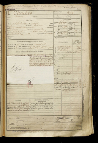 Candas, Maurice, né le 04 septembre 1897 à Amiens (Somme), classe 1917, matricule n° 699, Bureau de recrutement d'Amiens