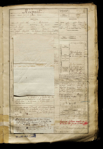 Niquet, Louis Joseph Gustave, né le 13 avril 1885 à Hallencourt (Somme), classe 1905, matricule n° 370, Bureau de recrutement d'Abbeville