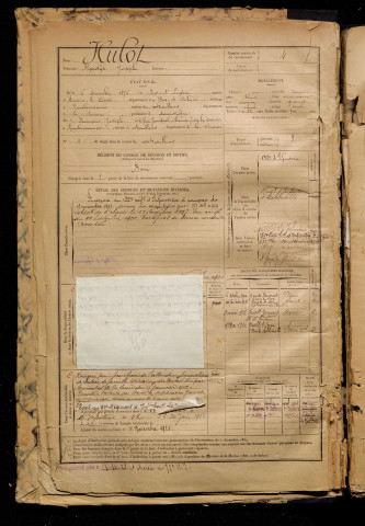 Hulot, Hippolyte Joseph, né le 06 décembre 1876 à Sus-Saint-Léger (Pas-de-Calais), classe 1896, matricule n° 4, Bureau de recrutement d'Abbeville