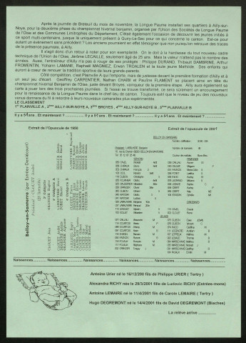 Longue Paume Infos (numéro 39), bulletin officiel de la Fédération Française de Longue Paume
