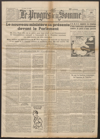 Le Progrès de la Somme, numéro 21366, 18 mars 1938