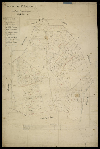 Plan du cadastre napoléonien - Vadencourt : Remises (Les), A1