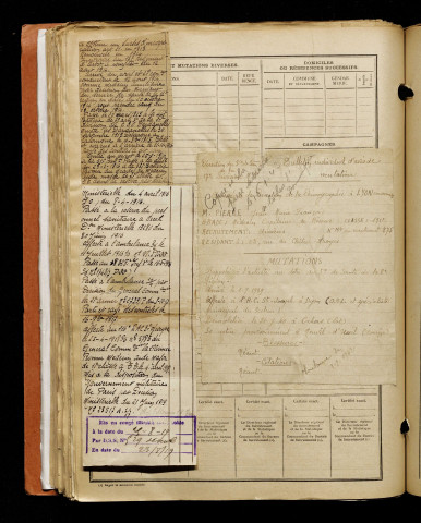 Pierre, Jean Marie François, né le 24 mai 1892 à Aïn Sefra (Algérie), classe 1912, matricule n° 875, Bureau de recrutement d'Amiens