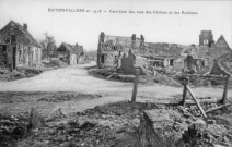 Bayonvillers en 1918 - Carrefour des rues des Cloîtres et des Rochains