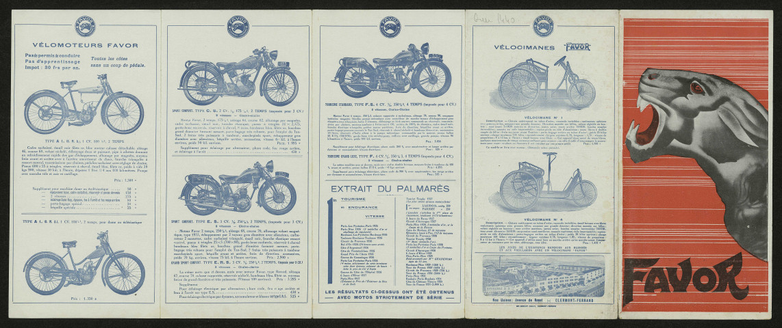 Publicités pour vélos et motos : Favor