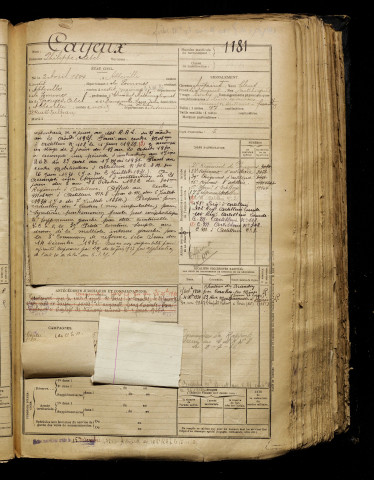 Cayeux, Philippe Abel, né le 02 avril 1897 à Abbeville (Somme), classe 1917, matricule n° 1181, Bureau de recrutement d'Abbeville