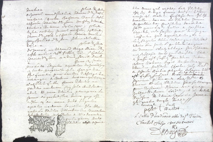 Etude de Me Antoine Debacq à Amiens (étude n°6). Minutes de l'année 1693