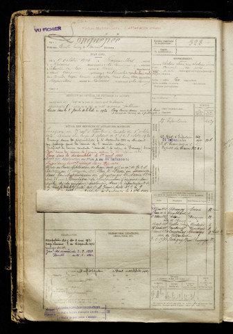 Longuépée, Camille Lucien Fernand, né le 17 octobre 1900 à Bayonvillers (Somme), classe 1920, matricule n° 528, Bureau de recrutement de Péronne