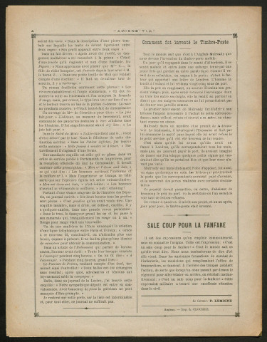 Amiens-tir, organe officiel de l'amicale des anciens sous-officiers, caporaux et soldats d'Amiens, numéro 6 (juin 1908)