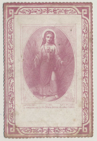 La moisson est prête. Dieu donne au coeur fidèle. Sacré Coeur de Jésus