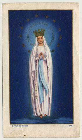 Je suis d'immaculée conception