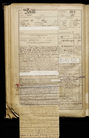 Poitte, André, né le 25 février 1889 à Chauny (Aisne), classe 1909, matricule n° 544, Bureau de recrutement de Péronne
