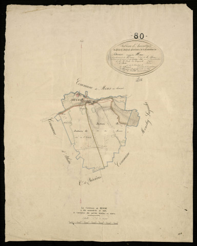 Plan du cadastre napoléonien - Devise : tableau d'assemblage