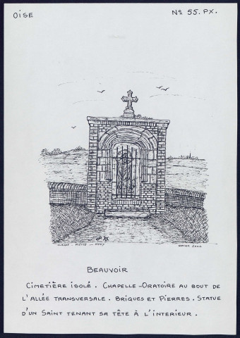 Beauvoir (Oise) : cimetière isolé, chapelle-oratoire - (Reproduction interdite sans autorisation - © Claude Piette)