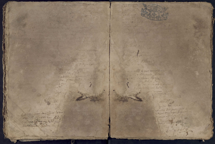 Chirmont (Saint-Michel) : baptêmes, mariages, sépultures (1701-1720, 1724-1734, 1736-1741, 1743-1765, an 2) - Registre très endommagé (numérisation incomplète)