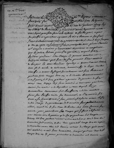 Etude de Me François Henin à Amiens (étude n°3). Minutes de l'année 1732