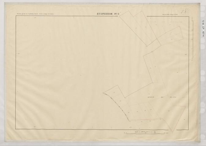 Plan du cadastre rénové - Esmery-Hallon : section F4
