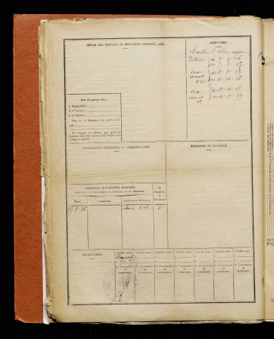 Carlée, Vladimir Andie, né le 26 février 1897 à Boves (Somme), classe 1917, matricule n° 269, Bureau de recrutement d'Amiens