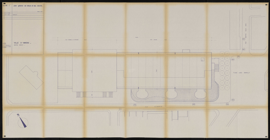 Construction du centre sportif municipal Pierre de Coubertin à Amiens (Plans)