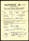 Ausweis n° 566 fuer den kleinen grenzwerkehr (laissez-passer n° 566 pour la traversée des petites frontières) délivré à Nelly Braut