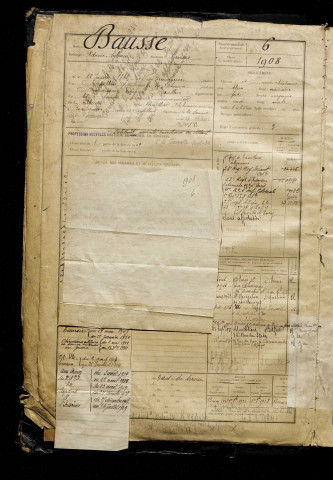 Dausse, Adonis Sylvain, né le 15 janvier 1888 à Beauquesne (Somme), classe 1908, matricule n° 6, Bureau de recrutement d'Abbeville