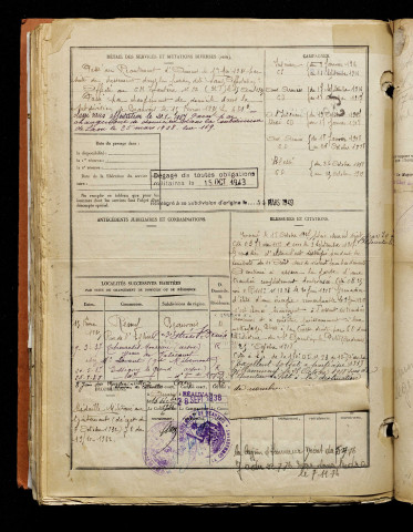 Fauquet, Aurélien Eugène Arsène, né le 08 mai 1897 à Travecy (Aisne), classe 1917, matricule n° 233, Bureau de recrutement d'Amiens