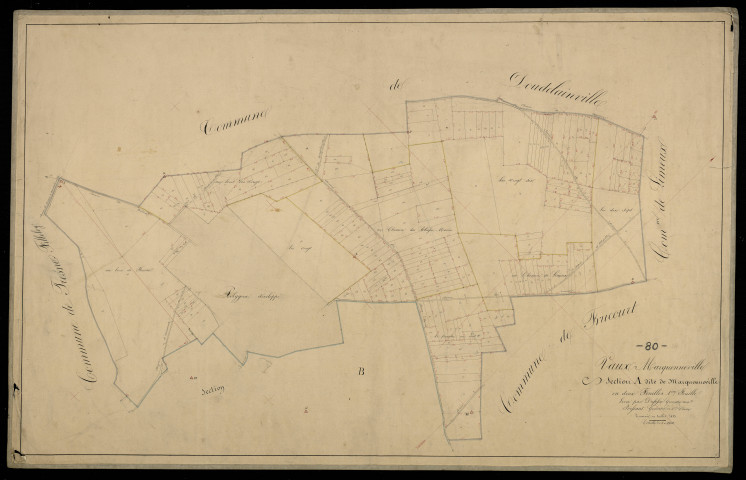 Plan du cadastre napoléonien - Vaux-Marquenneville : Marquenneville, A1