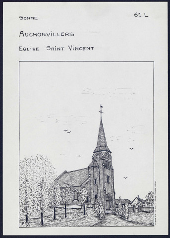 Auchonvillers : église Saint-Vincent - (Reproduction interdite sans autorisation - © Claude Piette)