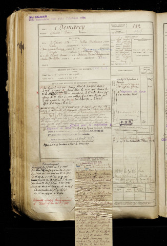 Demarcy, André Ernest, né le 02 février 1891 à Villers-Bretonneux (Somme), classe 1911, matricule n° 152, Bureau de recrutement d'Amiens