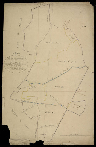 Plan du cadastre napoléonien - Coisy : tableau d'assemblage