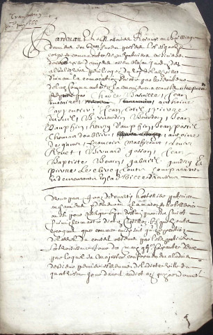 Etude de Me Jean Duval à Amiens (étude n°8). Minutes de l'année 1666