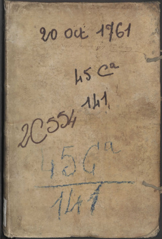 Contrôle des actes du bureau d’Amiens pour la période du 20 octobre 1761 au 30 mars 1762