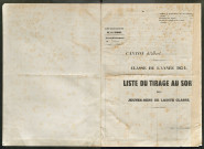 Tirage au sort (arrondissement de Péronne) de l'année 1854