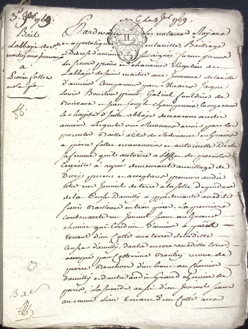 Etude de Me Nicolas Beaudelocque à Amiens (étude n°16). Minutes de l'année 1769
