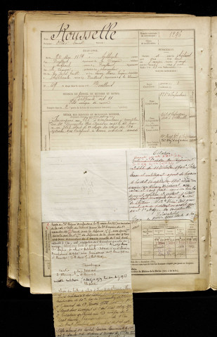 Rousselle, Oscar Ernest, né le 24 mai 1879 à Authieule (Somme), classe 1899, matricule n° 1296, Bureau de recrutement d'Abbeville