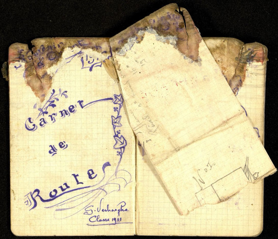 Carnet de route du soldat Gaston Verhaeghe du 45e Régiment d'Infanterie