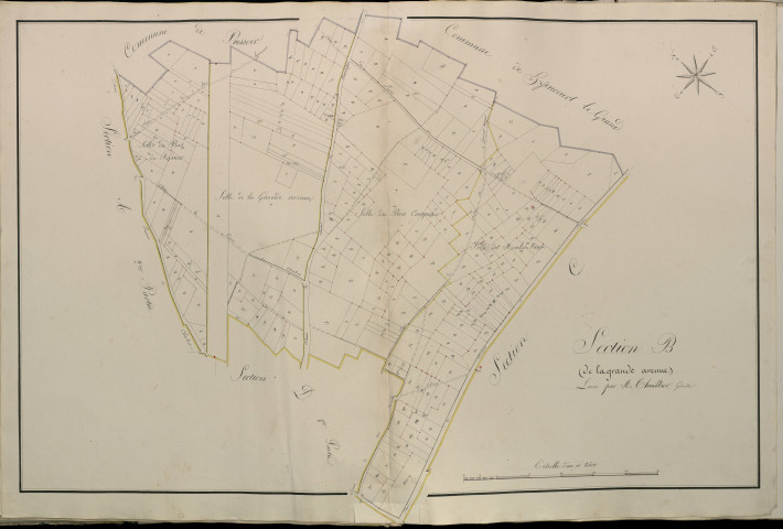 Plan du cadastre napoléonien - Atlas cantonal - Chaulnes : Grande Avenue (La), B